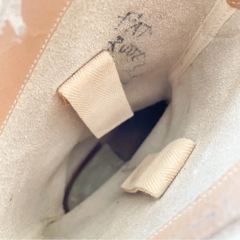 Vintage Mid Calf White Leather Cowboy Boots - Picture 5 of 6